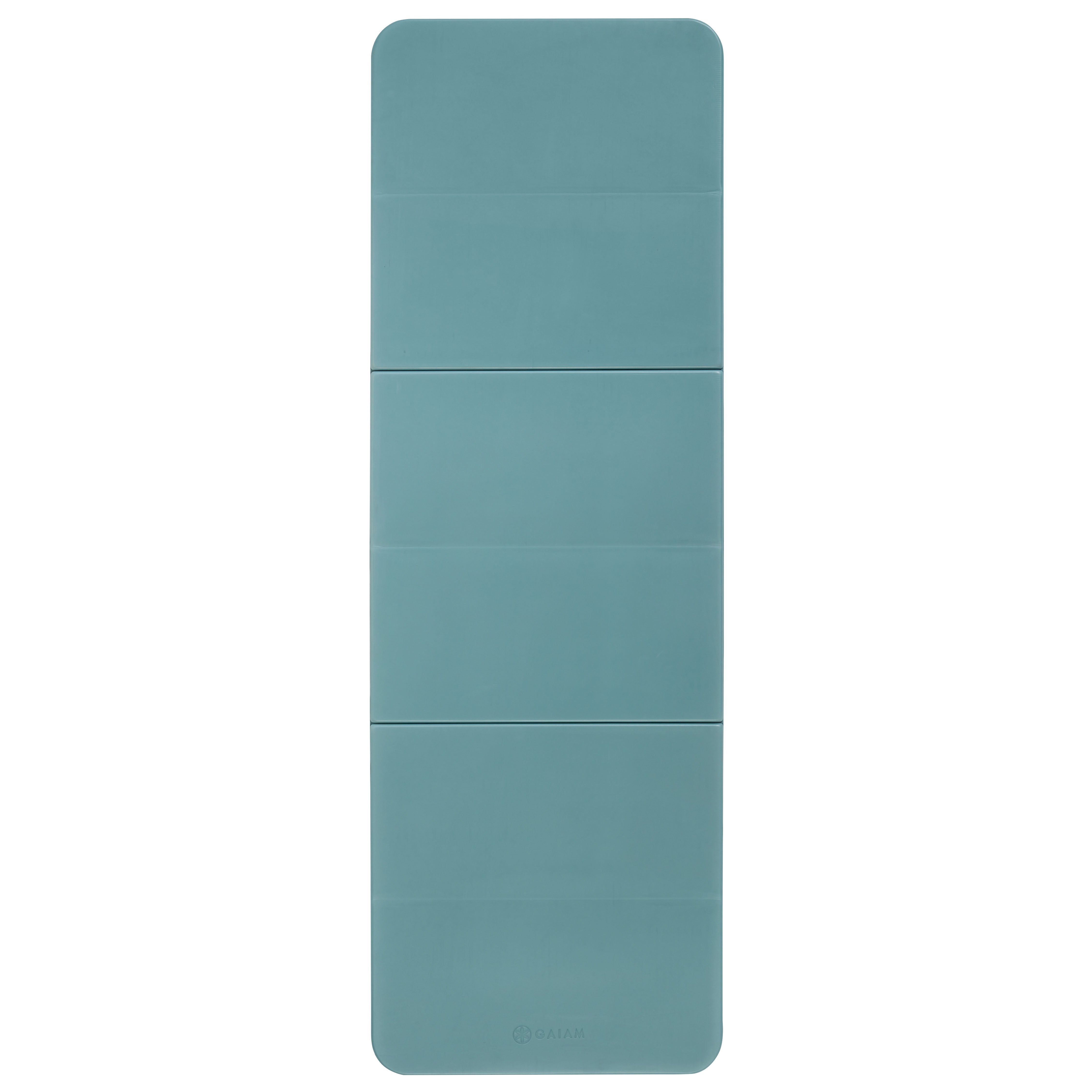 Gaiam Easy-Fold Fitness Mat Seafoam flat